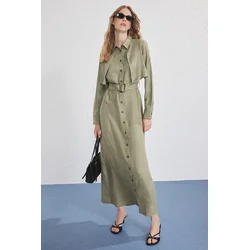 Trendyol Modest Ženska haljina Tctss25Eb00135, Kaki