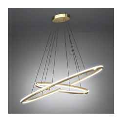 Eglo 390487 - LED prigušiva luster na sajli BOGADO LED/50W/230V zlatna + daljinski upravljač