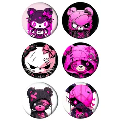 Set bedževa Emo kitty, 37 mm, 6 kom
