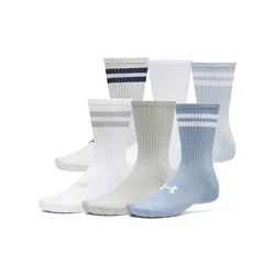 Nogavice Under Armour Essential 6pk Crew Blue Fog/Blue Wind/White M
