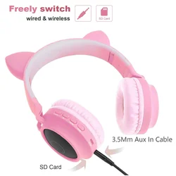 Bluetooth slušalice BT028C (S28) roze