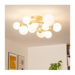 Brilagi - LED plafonski luster MILLA 10xG9/3W/230V zlatna/bela