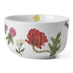 Servirna skleda HAMMERSHOI SUMMER - WILD FLOWERS 12 cm, bela, porcelan, Kähler