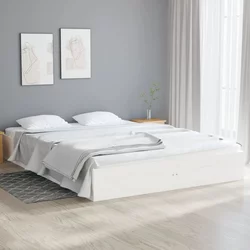 Okvir za krevet masivno drvo bijeli 120x190 cm mali bračni