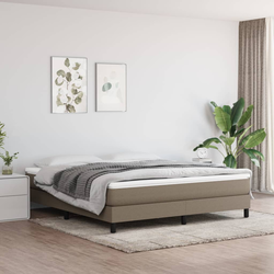Okvir za krevet s oprugom smeđesivi 160x200 cm od tkanine