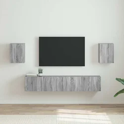 TV zidni ormar Zidne 2 pcs Siva Sonoma 30 x 31 x 40 cm