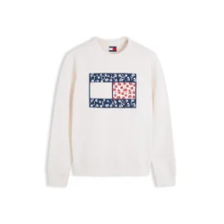 Tommy Jeans Majica NOVELTY mornarska/rdeča/bela