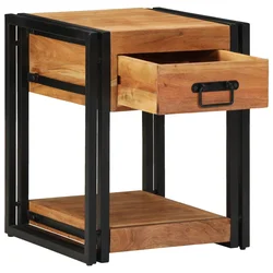 Noćni ormar 2 pcs Smeđa 40 x 40 x 50 cm Čvrsto drvo akacije