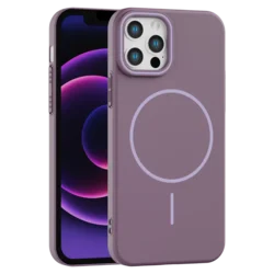 Rigid Silicone MagSafe maska za iPhone 12 Pro Max – ljubičasta