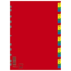 Pregrada plastična a4 brojevi 1-31 kolor donau 7736095pl-99