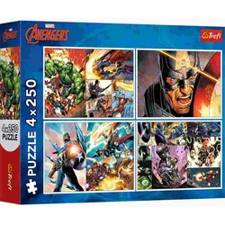 Trefl - Puzzle 4x250 Hero days Avengers - 250 kosov