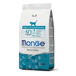 Monge Natural Kitten 10kg - Hrana za mačiće sa piletinom i lososovim uljem