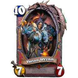 Hearthstone Varian Wrynn zbirateljski kip v okvirju 31cm