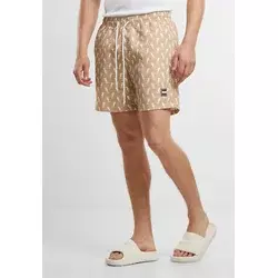 Urban Classics Kratke kopalne hlače temno bež/bela