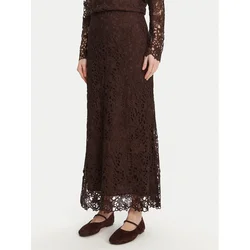 Bruuns Bazaar Midi krilo Sago Joanelle BBW4518 Rjava Regular Fit