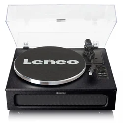 LENCO Lenco LS-430BK gramofon z jermenom, črn