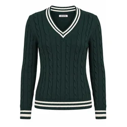 Felix Hardy Pulover temno zelena/bela