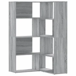Kutni regal z knjige 4 razine artisian hrast 85x85x140cm drveni