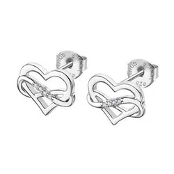 Lotus Silver Romantični srebrni uhani Srce z neskončnimi trenutki LP3307-4/1