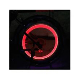 Vodoodporna LED lučka za ventil kolesa FLASHWHEELZ (2 kosa), Rdeča