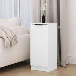 Greatstore Komoda bela 30x30x70 cm konstruiran les