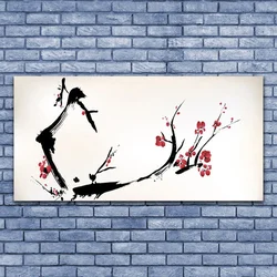 tulup.si Steklena slika Abstrakcija graphics 140x70 cm 4 obešalnika