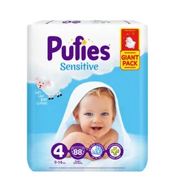 Pufies pelene sensitive BP 4 maxi 9-14kg 88kom