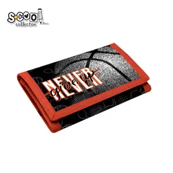 S-COOL SC2570 Novčanik Never give up 26x12cm, Crni