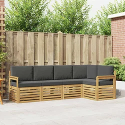 Set vanjskih sofa 5 pcs Bijela i antracit 247 x 128,5 x 73 cm