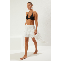 Trendyol Ecru x Woven Ruffle Beach Skirt