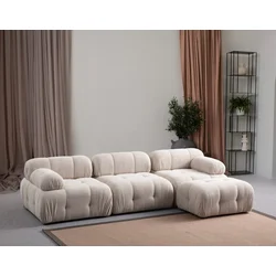 Atelier del Sofa Ugaona garnitura Petite, 290x160 cm, Krem