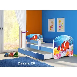 Deciji krevet ACMA II 140x70 F + dusek 6 cm BLUE28