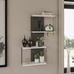 Hanah Home Zidna polica Destan, 65x96x19 cm,Bela