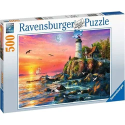 Ravensburger Puzzle Svetilnik ob sončnem zahodu 500 kosov