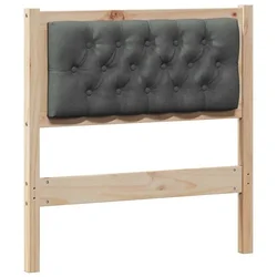 Vidaxl Vzglavje Drugo rjava in temno siva 75 cm Trdna borovina