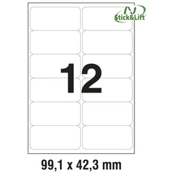 ETIKETE ILK  99,1X42,3MM ODLJEPLJIVE PK25L ZWECKFORM L4743REV-25