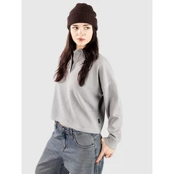 Blue Tomato Oversized Long Sleeve Polo grey texture
