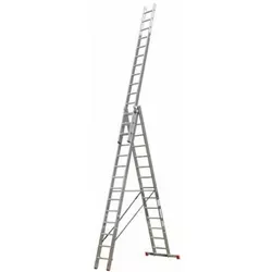 KRAUSE-WERK Tribilo 129727 trodelna aluminijasta lestev, 3x14 stopnic