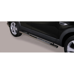 Misutonida bočne stepenice inox srebrne za Chevrolet Captiva 2011-2013 s TÜV certifikatom