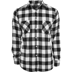 Plaid flannel shirt blk/wht
