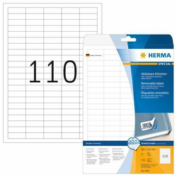 Herma etikete 38X12,7 A4/110 1/25 removable ( 02H4210 )