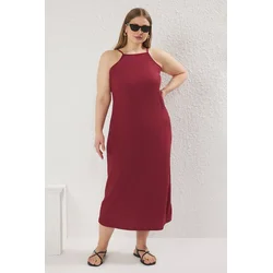 Trendyol Curve Ženska haljina Tbbss25Ah00006, Bordo