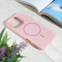 Maska za iPhone 16 Pro 63 Magsafe Sparkle Dust roze