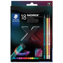 BOJE DRVENE  16BOJA PLUS 2OLOVKE GRAFITNE NORIX STAEDTLER 186 C18P