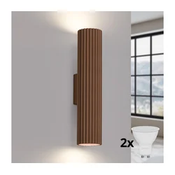 Brilagi - LED zidna svetiljka CRESTO 2xGU10/10W/230V 30 cm braon