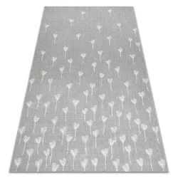 eoshop Preproga FLAT 48779/637 Flowers- Grey KREM ( - Velikost: 160x230 cm)