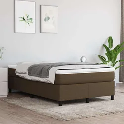 shumee Box spring postelja z vzmetnico temno rjav 120x200 cm blago