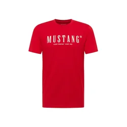MUSTANG Majica Austin živo rdeča / bela