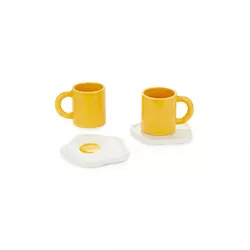 Komplet skodelic s podstavki Balvi 7,2 x 10,5 x 9,8 cm 2-pack