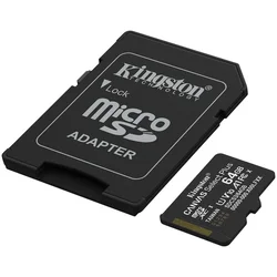 Kingston 64GB Canvas Select Plus SDCS3/64GB + adapter Micro SD
